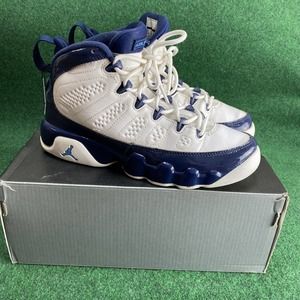 Nike Air Jordan Retro 9 GS UNC White Navy Blue 302359-145 SB Size 5Y